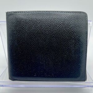 Bvlgari - authentic - black leather Men’s / unisex  bi-fold wallet - GUC